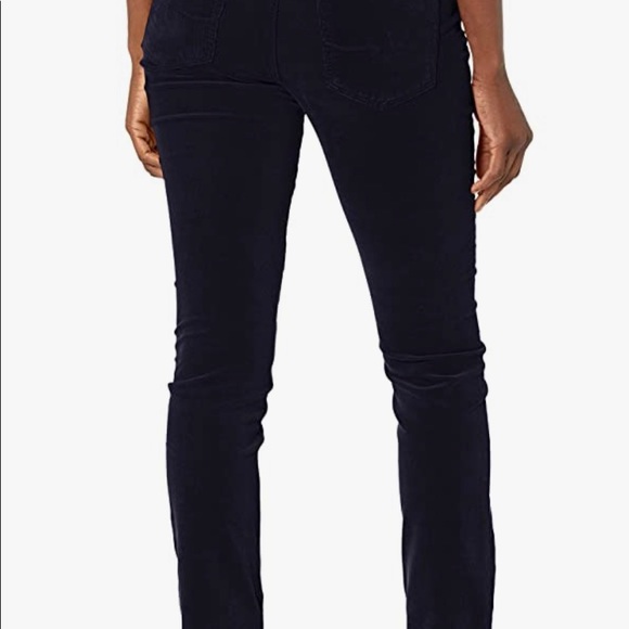 AG Stevie Slim Straight Leg - Black Velour - size 28 r - Picture 2 of 7